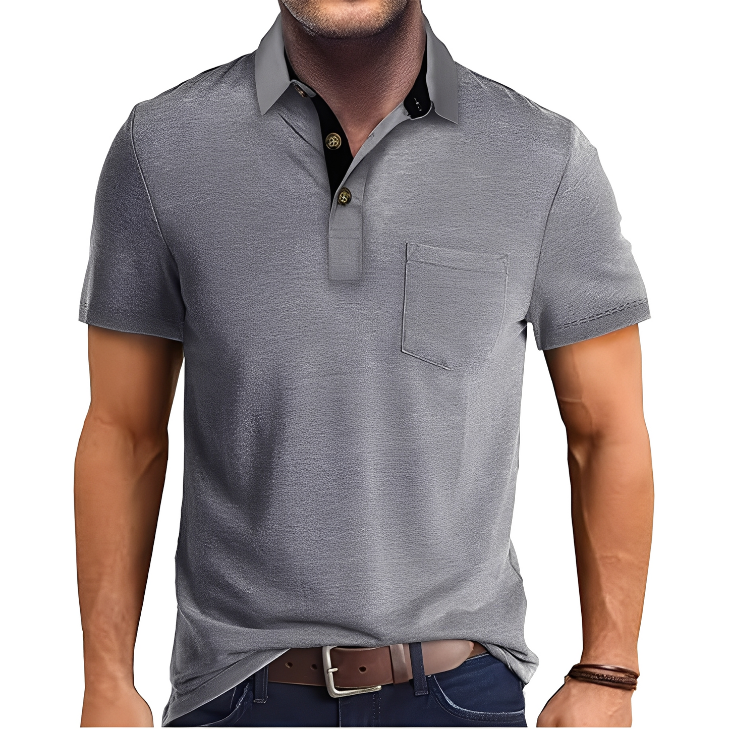 Abner - Klassisches Männer-Poloshirt mit kurzen Ärmeln