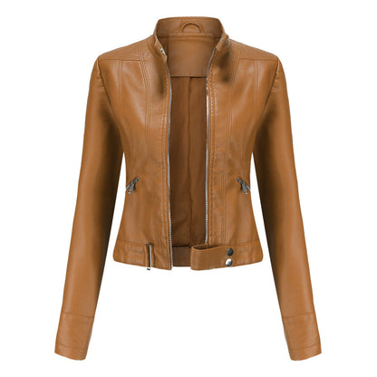 Madeline - Modische Damenlederjacke mit Kragen