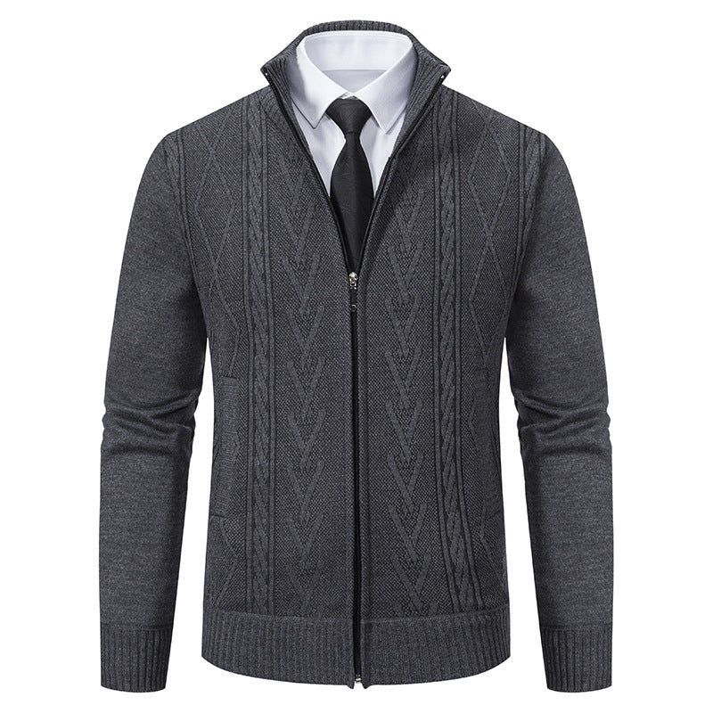 Stafford - Elegante Herren-Strickjacke mit Reißverschluss