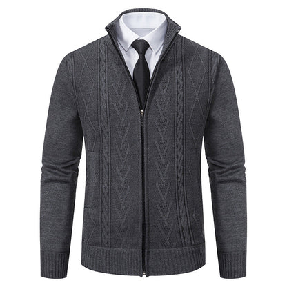 Stafford - Elegante Herren-Strickjacke mit Reißverschluss