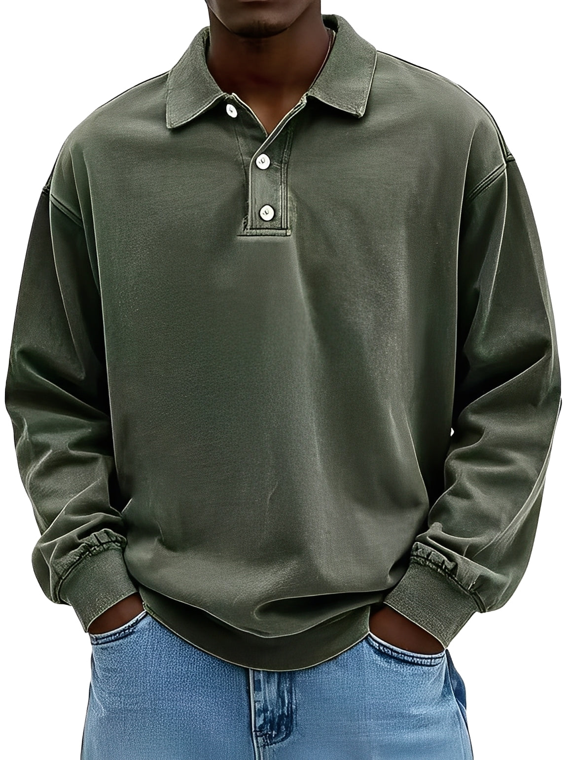 Clayton - Klassisches langärmeliges Herren-Poloshirt