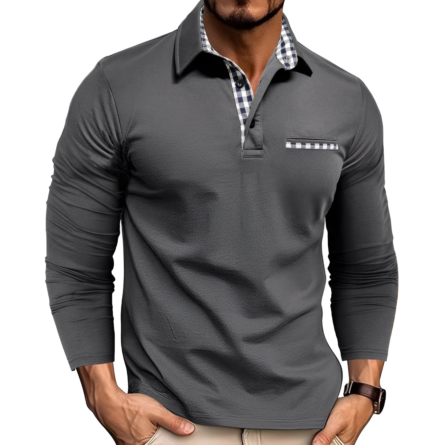Rupert - Lässig Langarm-Poloshirt für Herren