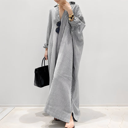 Davida - Lässiges Damenhemdkleid mit Streifen