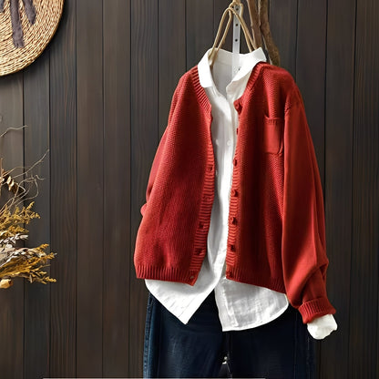 Shanon - Traditionelle, locker sitzende Damen-Strickjacke