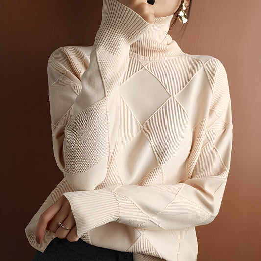 Lyndsea - Bequemer Damen-Rollkragenpullover
