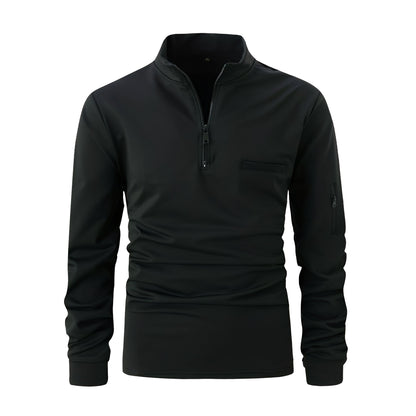 Lucian - Herren-Zip-Shirt mit Tasche für den Alltag