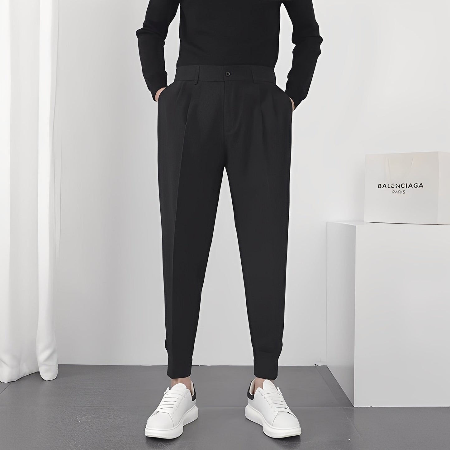 Micheal - Moderne, bequeme, locker geschnittene Herrenhose