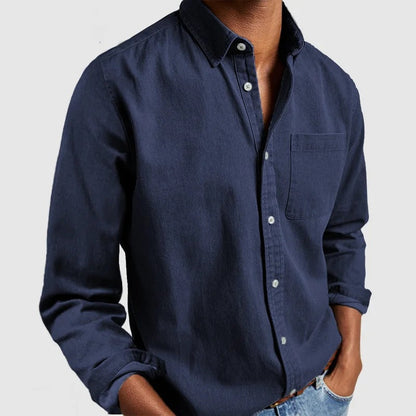 Maxime - Lässiges Jeanshemd Weicher Stoffmix
