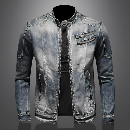 Lucas - Trendige Jeansjacke für Männer mit Taschen