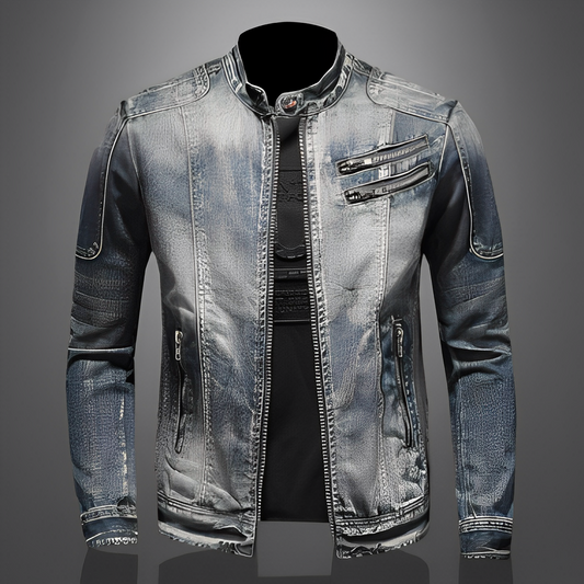 Lucas - Trendige Jeansjacke für Männer mit Taschen