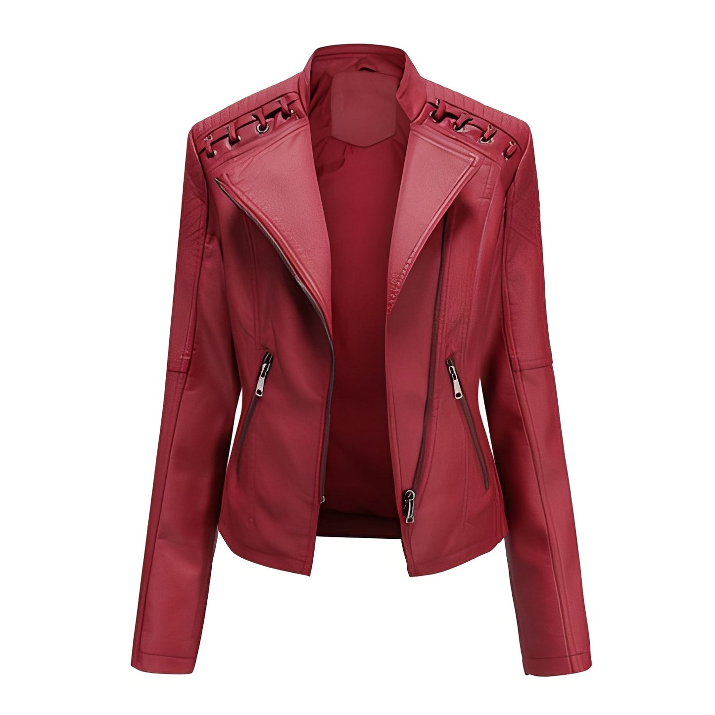 Narelle - Stilvolle, schmal geschnittene kurze Damenlederjacke
