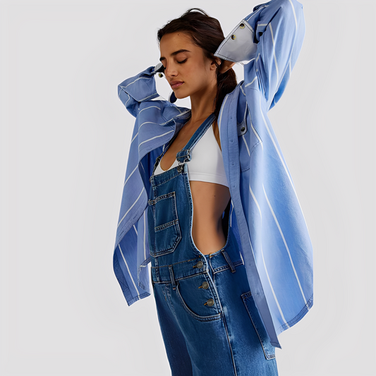 Mildred - Bequeme und klassische Damenjeans-Latzhose