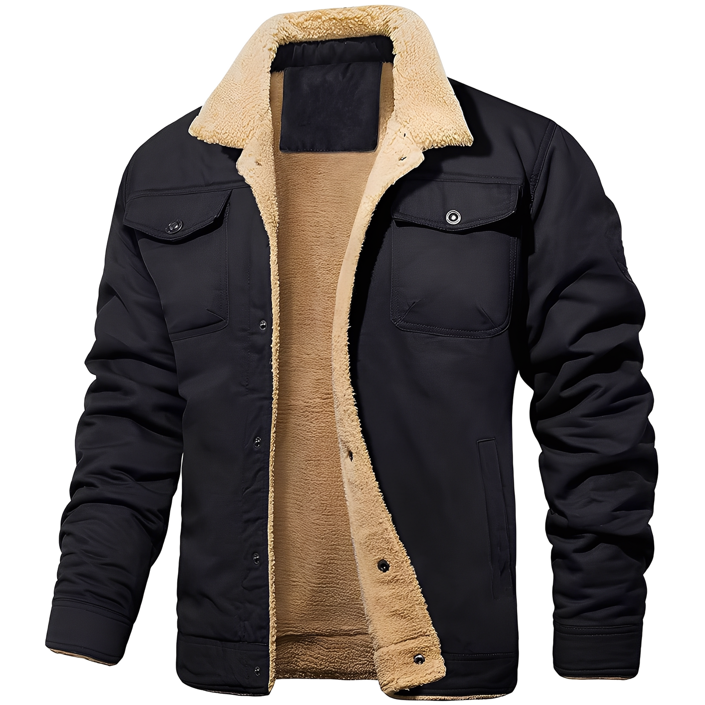 Dillon - Gemütliche Herrenjacke aus Fleece-Twill