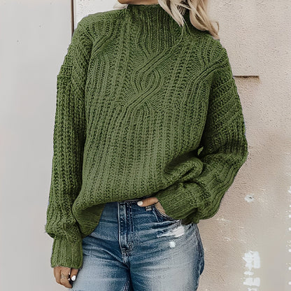 Colleen - Bequemer Damenpullover mit hohem Kragen
