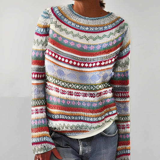 Heather - Klassischer Damenpulli mit Muster