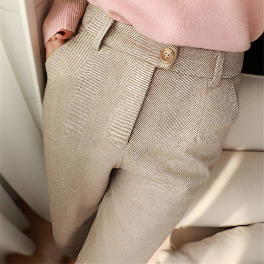 Daren - Elegante, schmal geschnittene Herrenwollhose