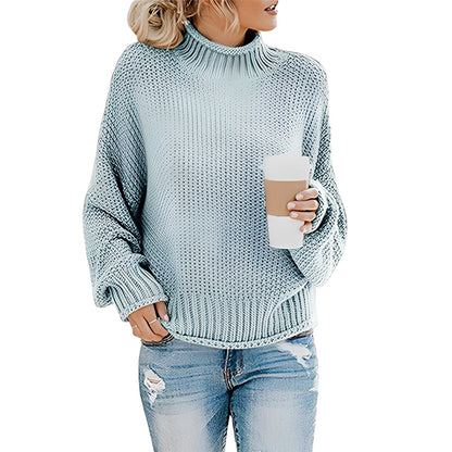 Evalyn - Bequemer Damenpullover mit hohem Kragen