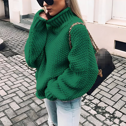 Paulina - Bequemer Damenrollkragenpullover aus dickem Strick