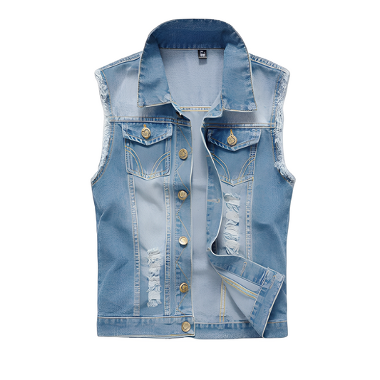 Morley - Klassische Jeansweste mit Taschen für Herren