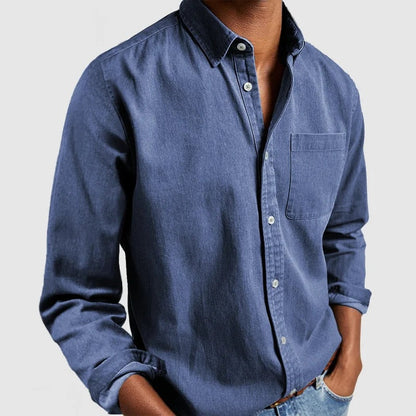 Maxime - Lässiges Jeanshemd Weicher Stoffmix