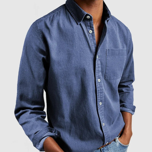 Maxime - Lässiges Jeanshemd Weicher Stoffmix