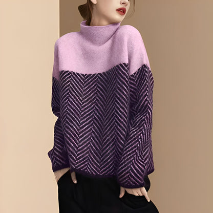 Antonia - Schicker Patchwork-Pullover für Damen