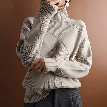 Lyndsea - Bequemer Damen-Rollkragenpullover