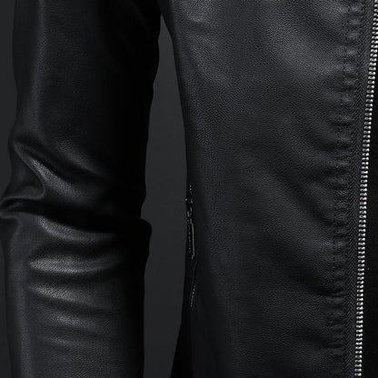 Wendell - Stilvolle, schmal geschnittene Herren-Lederjacke