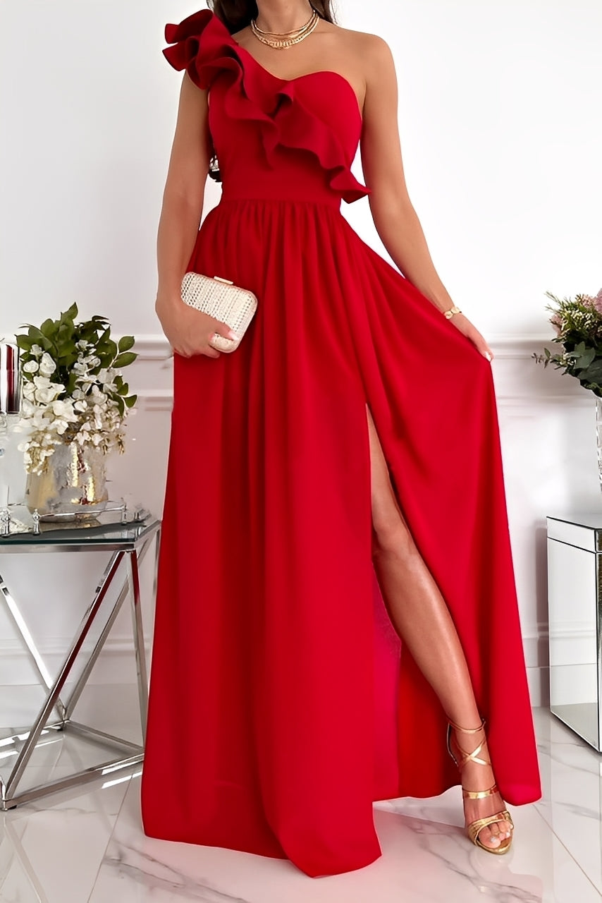 Tahlia - Elegantes Kleid für Damen mit Rüschen, schulterfrei