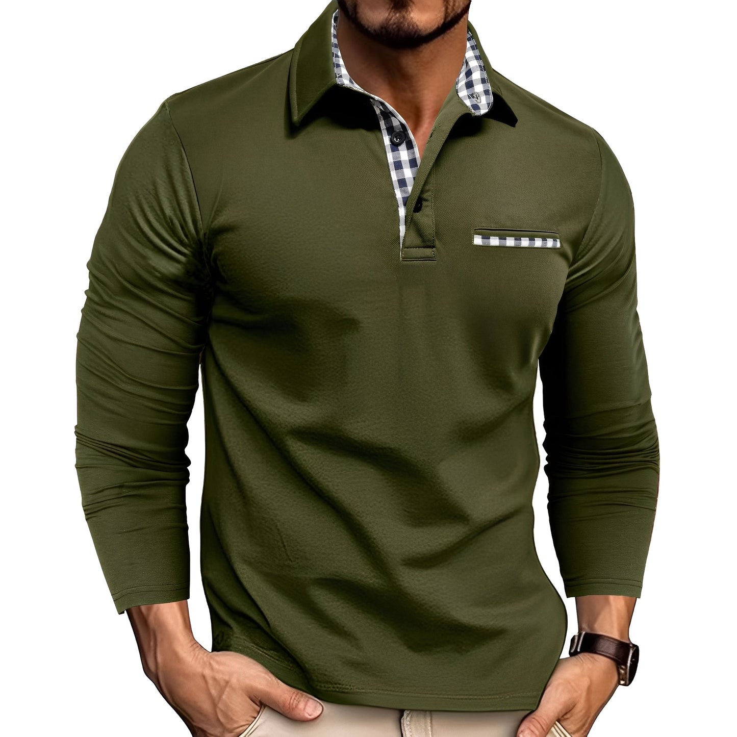 Jerome - Gemütliches langärmeliges Herren-Polo-Shirt
