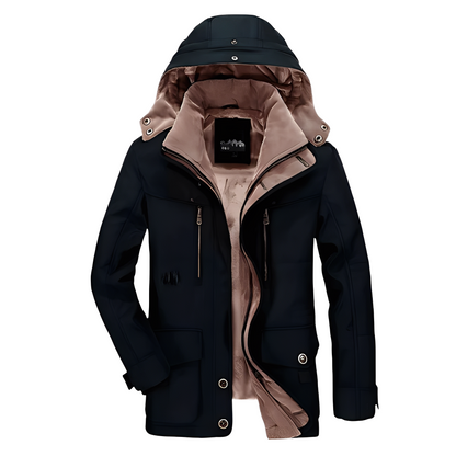 Tyrone - Herrenjacke, warm und dick mit Kapuze