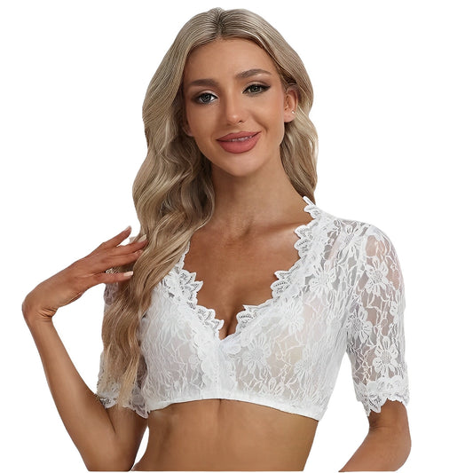 Bonnie - Moderne Netzstoff-Dirndlbluse für Damen zum Oktoberfest
