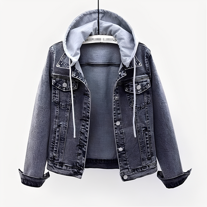 Karolyn - Stylische Damen-Jeansjacke mit Kapuze
