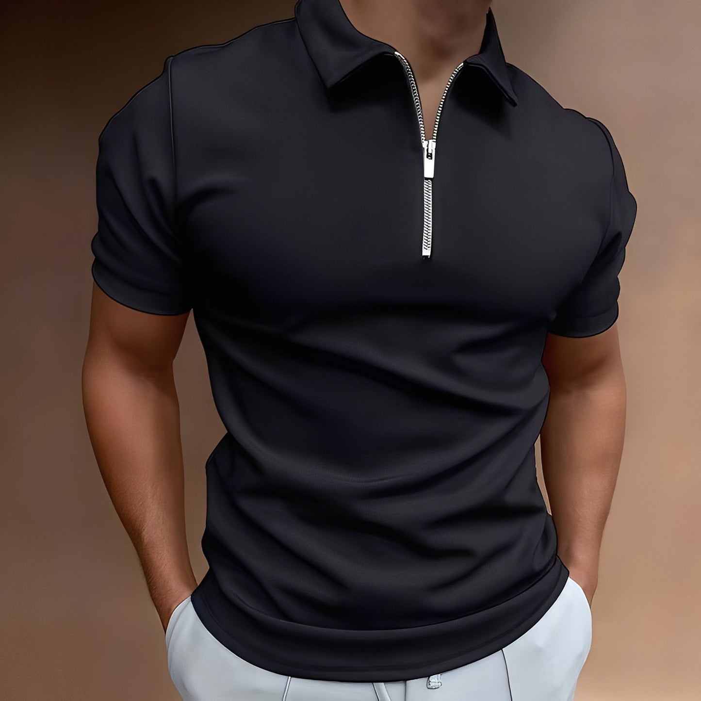 Hubert - Stilvolles Polohemd mit Zipper für Herren