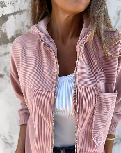 Gillian - Bequeme Frauen-Cordjacke mit Kapuze