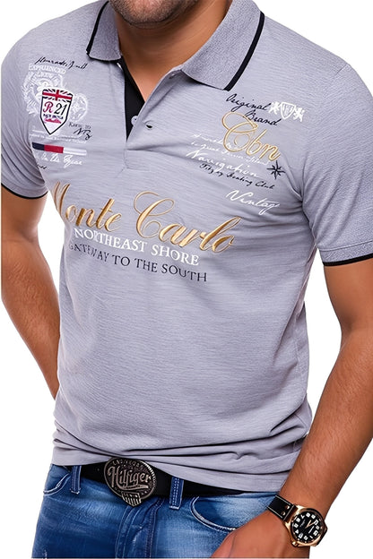 Brent - Bequemes Poloshirt mit Muster für Herren