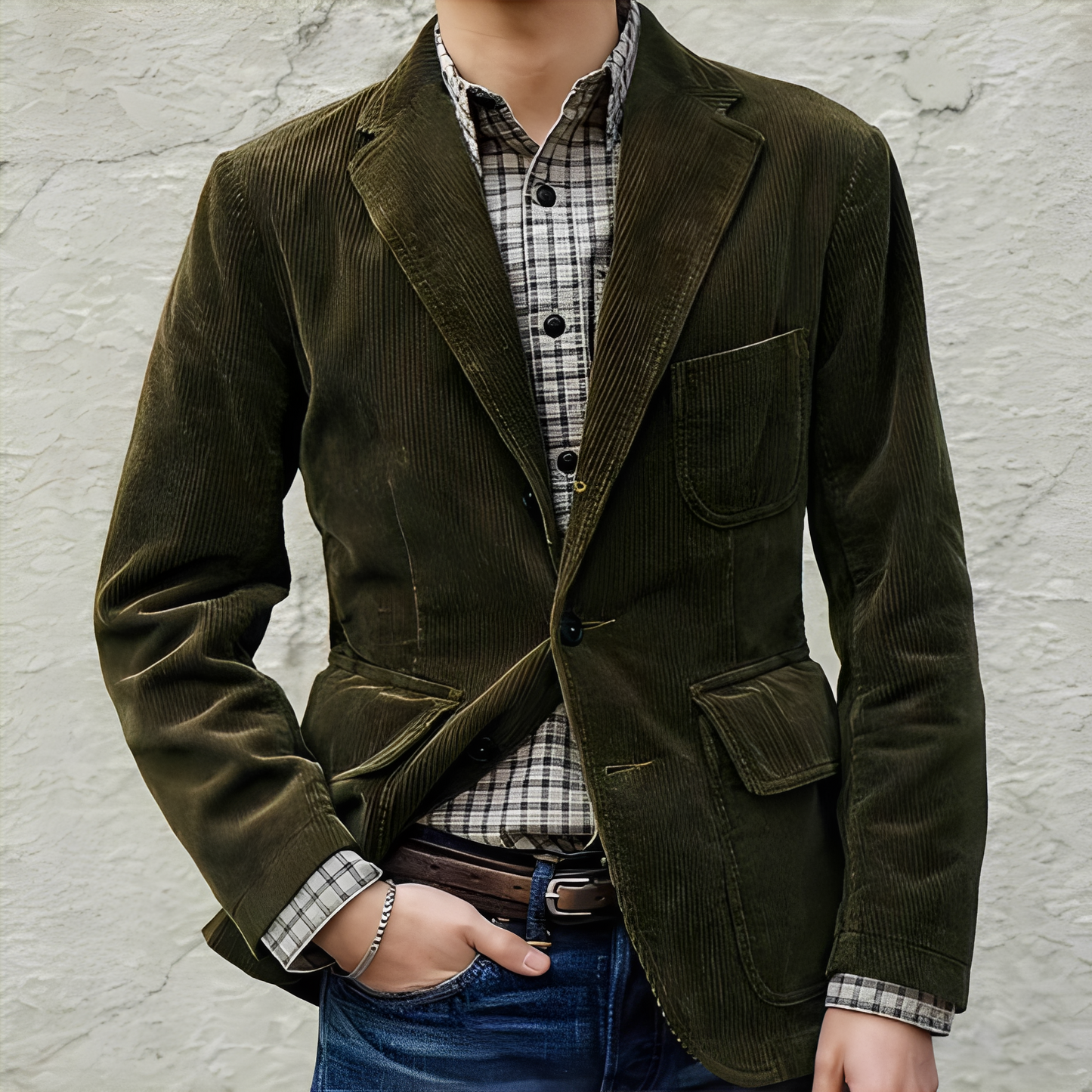 Dalton - Komfortable Herrenjacke aus Wolle mit Taschen