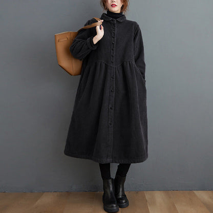 Amelia - Warmer Cord-Wintermantel mit lockerer Passform für Damen