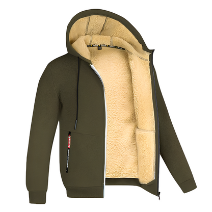 Davin - Bequeme Herren-Fleecejacke mit Kapuze