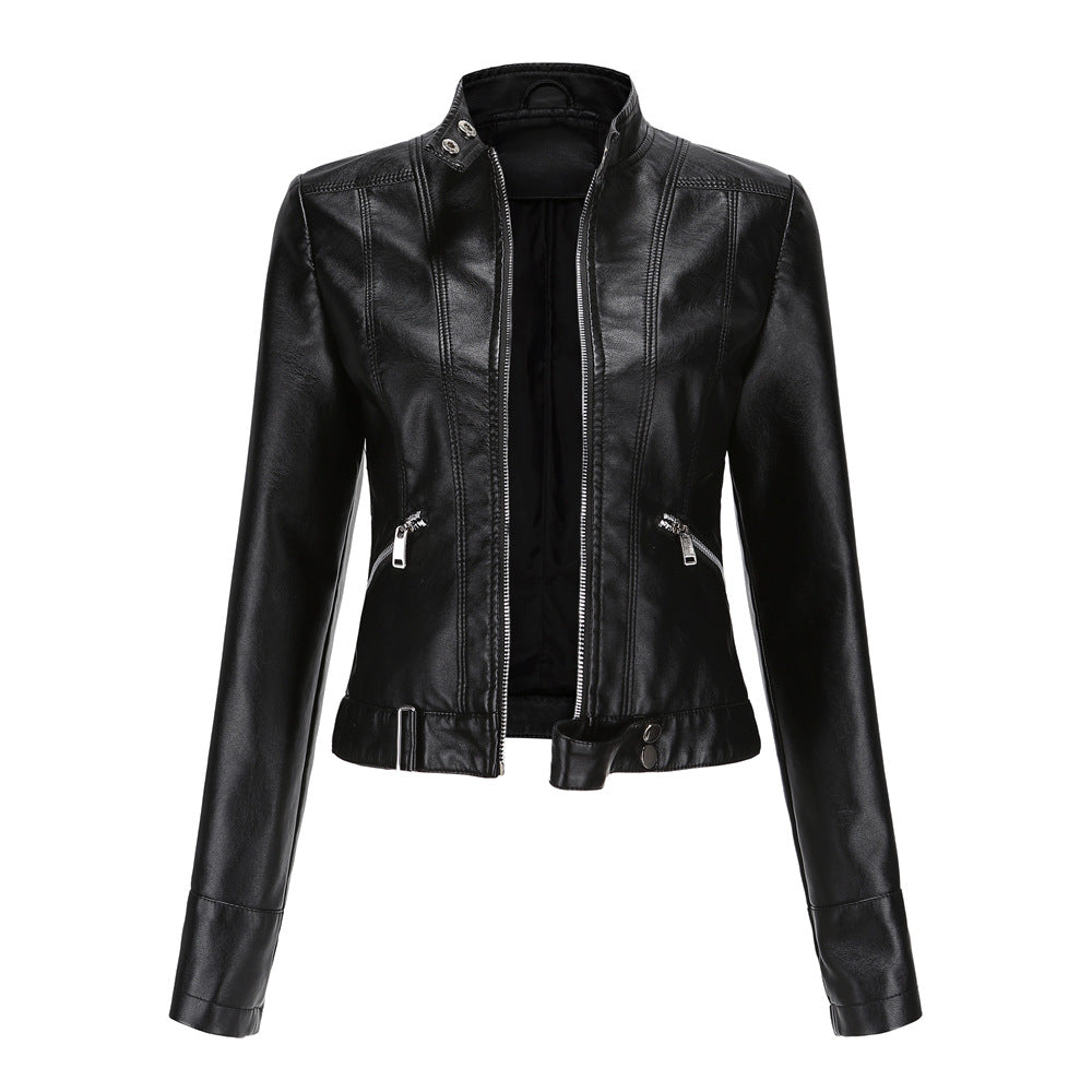Madeline - Modische Damenlederjacke mit Kragen