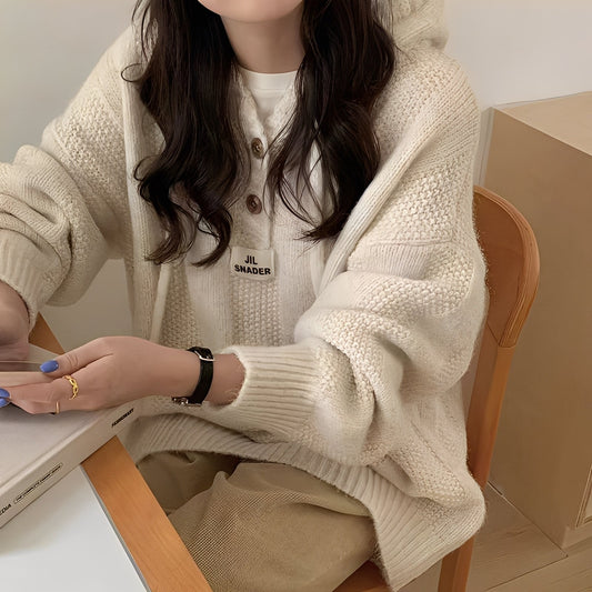 Haylee - Bequemer Damen-Pullover mit Knöpfen