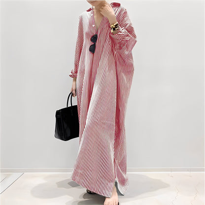 Davida - Lässiges Damenhemdkleid mit Streifen