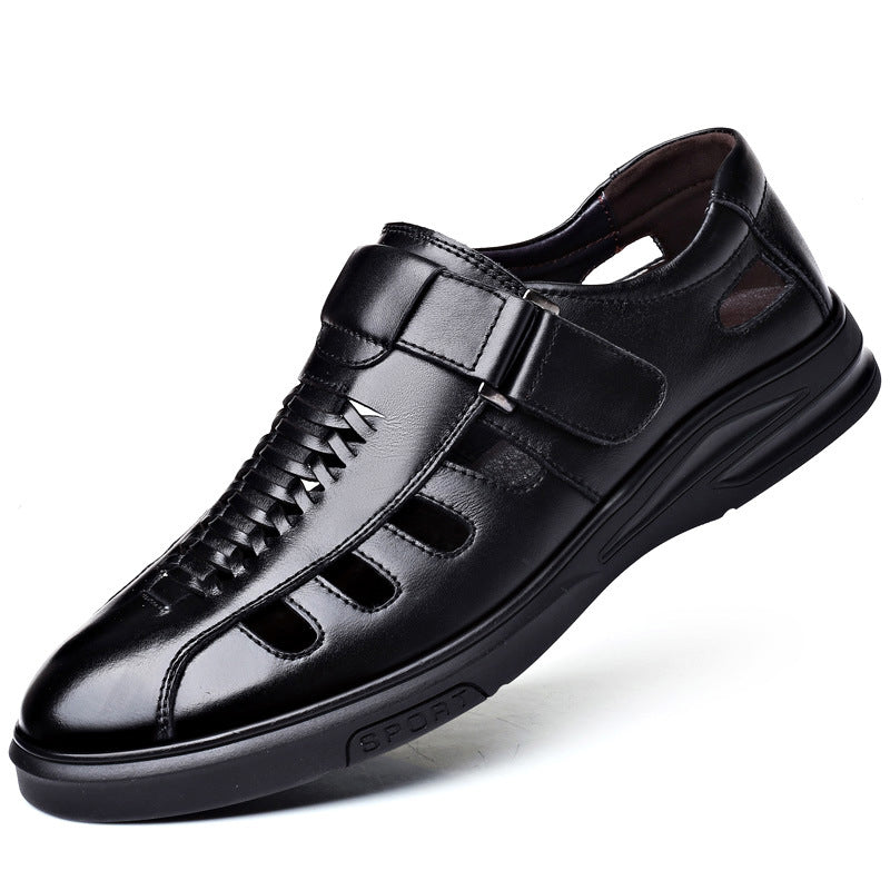 Nelson - Stylische Herrensandalen aus Leder mit Lochdesign