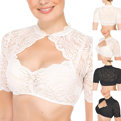 Daniella - Traditionelle Oktoberfest-Bluse mit Spitze für Damen