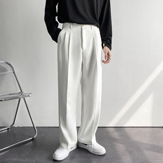 Caleb - Elegante, locker geschnittene Herren-Hose mit geradem Bein