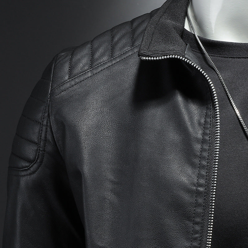 Wendell - Stilvolle, schmal geschnittene Herren-Lederjacke