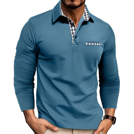 Jerome - Gemütliches langärmeliges Herren-Polo-Shirt