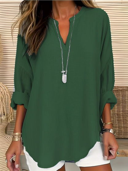 Colleen - Bequeme, locker geschnittene Damen-Leinenbluse