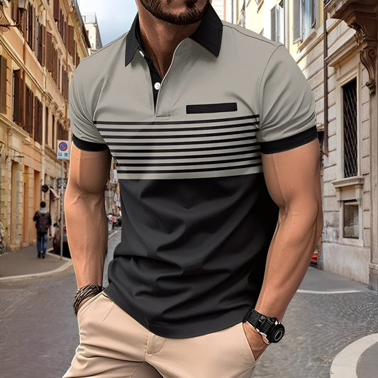 Rayden - Elegantes Herren-Poloshirt mit Streifen