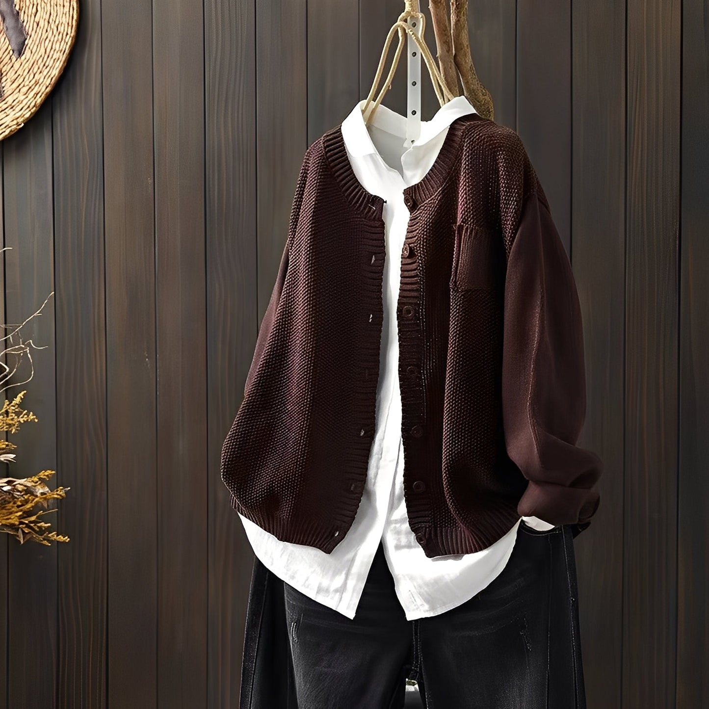 Shanon - Traditionelle, locker sitzende Damen-Strickjacke